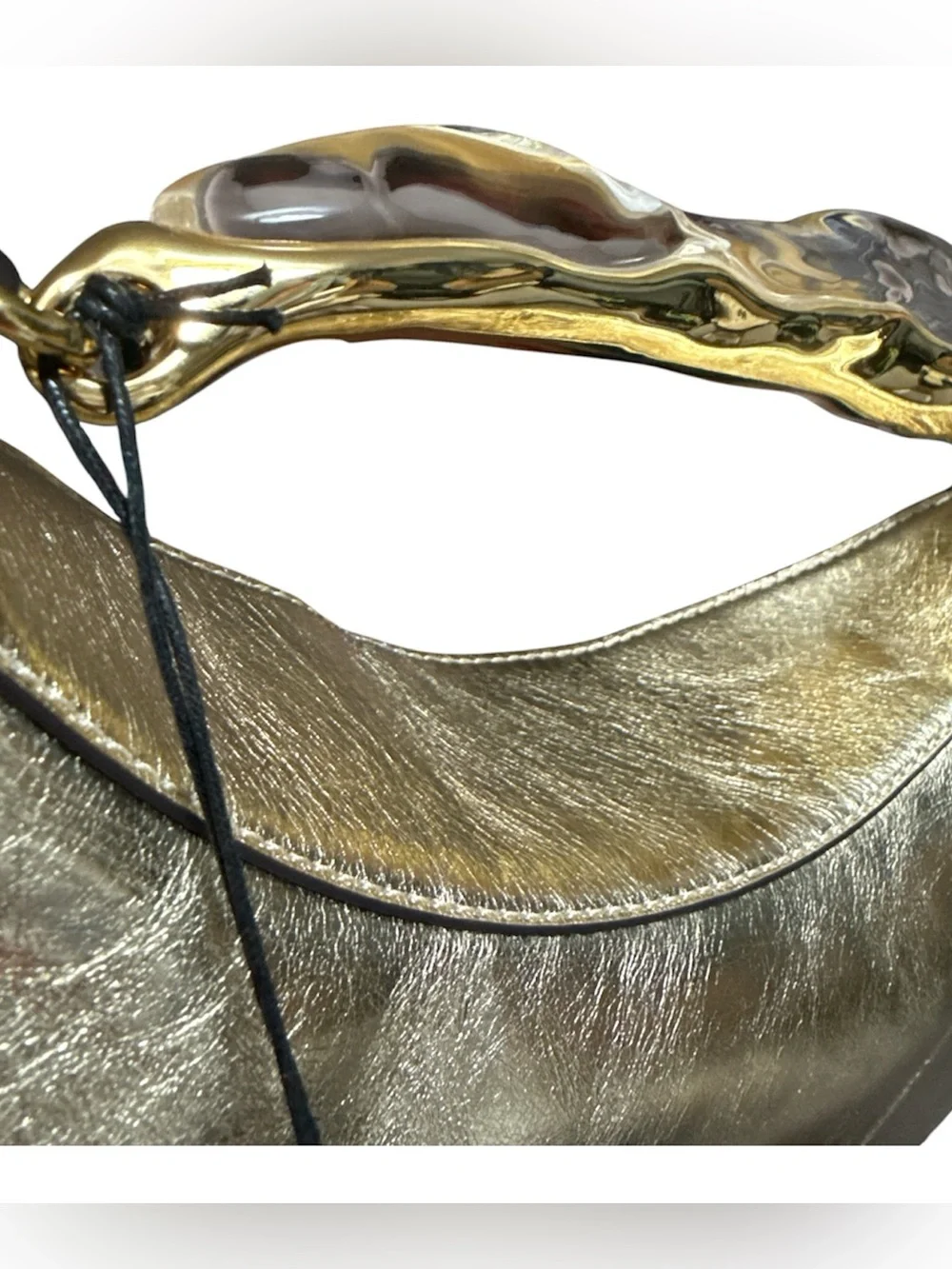 ALEXIS BITTAR  Water Stone Handle Leather Handbag
